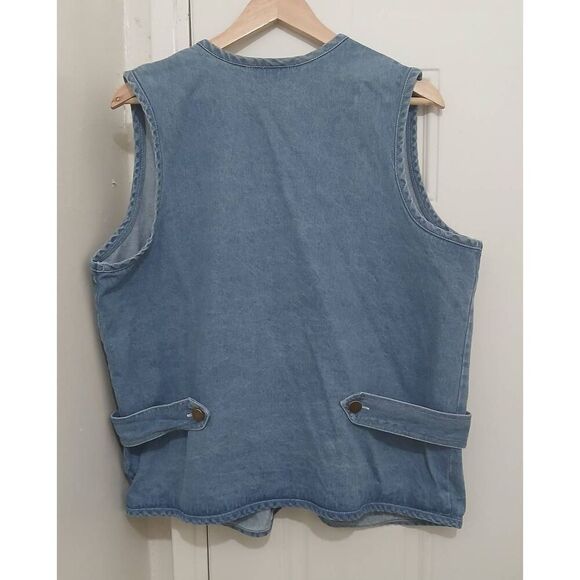 Vintage Diana marco womens xlarge denim vest - Picture 3 of 7